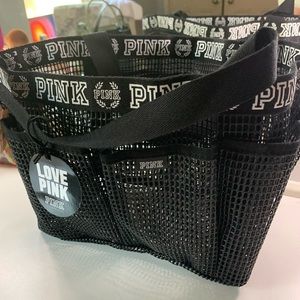 Pink Plastic mesh Bag